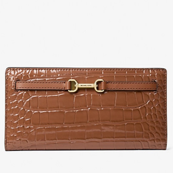 Michael Kors Handbags - MICHAEL KORS Carson Large Snap Crocodile Embossed Bifold Wallet
Luggage
NWT